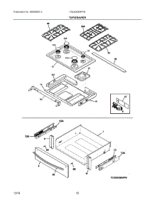 05 - Top / Drawer parts for Frigidaire Range FGDS3065PFM from AppliancePartsPros.com