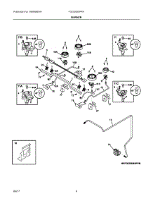 03 - Burner parts for Frigidaire Range FGDS3065PFN from AppliancePartsPros.com