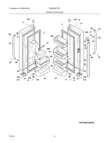 05 - Fresh Food Door parts for Frigidaire Refrigerator FGEB28D7QF0 from AppliancePartsPros.com
