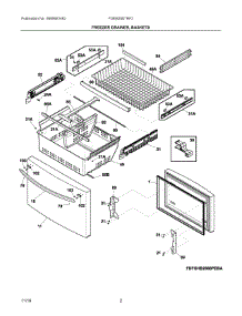 02 - Freezer Drawer, Baskets parts for Frigidaire Refrigerator FGEB28D7RF2 from AppliancePartsPros.com
