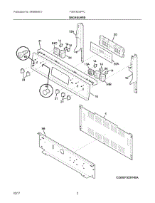 02 - Backguard parts for Frigidaire Range FGEF3030PFC from AppliancePartsPros.com