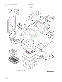 03 - Body parts for Frigidaire Range FGEF3030PWB from AppliancePartsPros.com
