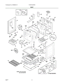 03 - Body parts for Frigidaire Range FGEF3035RFB from AppliancePartsPros.com