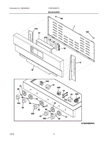 02 - Backguard parts for Frigidaire Range FGEF4085PFA from AppliancePartsPros.com