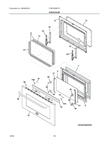 05 - Oven Door parts for Frigidaire Range FGEF4085PFA from AppliancePartsPros.com