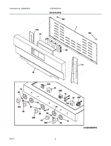02 - Backguard parts for Frigidaire Range FGEF4085TSA from AppliancePartsPros.com