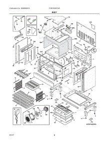03 - Body parts for Frigidaire Range FGEF4085TSA from AppliancePartsPros.com