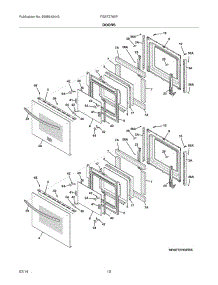 09 - Doors parts for Frigidaire Wall Oven FGET2765PBC from AppliancePartsPros.com