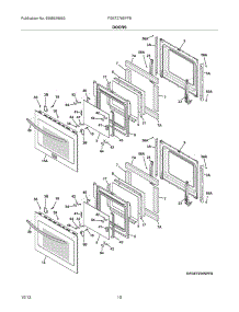09 - Doors parts for Frigidaire Wall Oven FGET2765PFB from AppliancePartsPros.com
