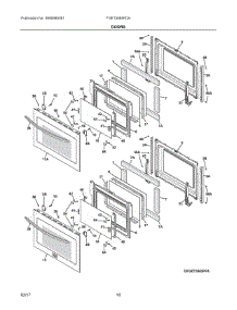 05 - Doors parts for Frigidaire Wall Oven FGET3065PDA from AppliancePartsPros.com