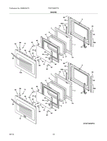 09 - Doors parts for Frigidaire Wall Oven FGET3065PFA from AppliancePartsPros.com