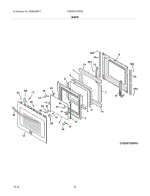 07 - Door parts for Frigidaire Wall Oven FGEW2765PFB from AppliancePartsPros.com