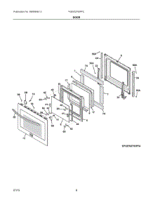 04 - Door parts for Frigidaire Oven FGEW2765PFC from AppliancePartsPros.com
