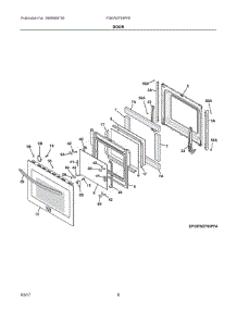 04 - Door parts for Frigidaire Wall Oven FGEW2765PFE from AppliancePartsPros.com