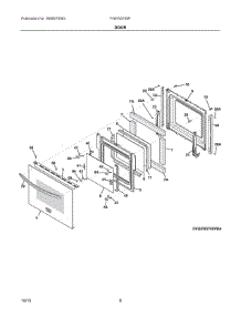 04 - Door parts for Frigidaire Oven FGEW2765PWD from AppliancePartsPros.com
