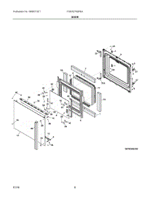 04 - Door parts for Frigidaire Oven FGEW276SPBA from AppliancePartsPros.com