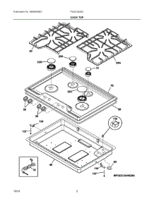 02 - Cook Top parts for Frigidaire Cooktop FGGC3045QBA from AppliancePartsPros.com