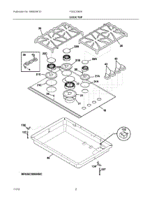 02 - Cook Top parts for Frigidaire Cooktop FGGC3065KBC from AppliancePartsPros.com