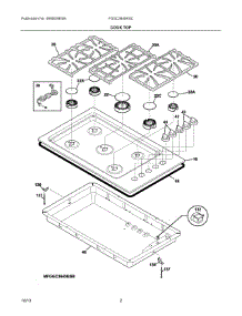 02 - Cook Top parts for Frigidaire Cooktop FGGC3645KSC from AppliancePartsPros.com