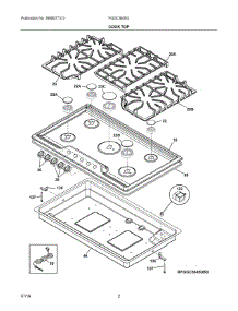 02 - Cook Top parts for Frigidaire Cooktop FGGC3645QWB from AppliancePartsPros.com