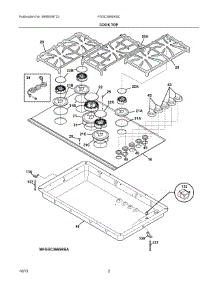 02 - Cook Top parts for Frigidaire Cooktop FGGC3665KSC from AppliancePartsPros.com