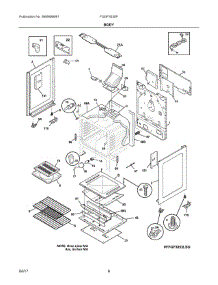 04 - Body parts for Frigidaire Range FGGF3030PWE from AppliancePartsPros.com