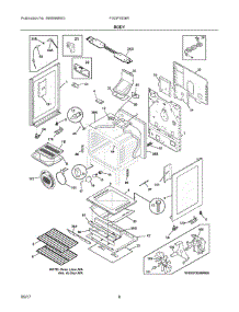 04 - Body parts for Frigidaire Range FGGF3058RBD from AppliancePartsPros.com