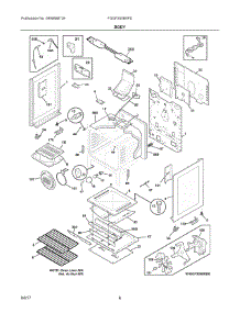 04 - Body parts for Frigidaire Range FGGF3058RFD from AppliancePartsPros.com