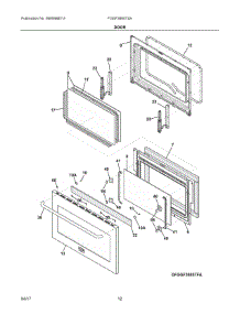 06 - Door parts for Frigidaire Range FGGF3685TSA from AppliancePartsPros.com
