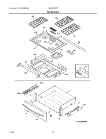 05 - Top / Drawer parts for Frigidaire Range FGGS3065PFR from AppliancePartsPros.com