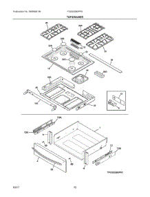 05 - Top / Drawer parts for Frigidaire Range FGGS3065PFS from AppliancePartsPros.com