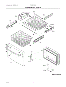 03 - Freezer Drawer, Baskets parts for Frigidaire Refrigerator FGHB2735NF2 from AppliancePartsPros.com