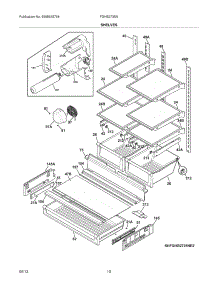 09 - Shelves parts for Frigidaire Refrigerator FGHB2735NF3 from AppliancePartsPros.com