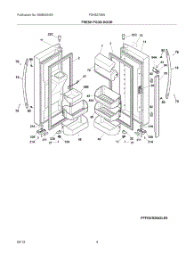 05 - Fresh Food Doors parts for Frigidaire Refrigerator FGHB2735NP2 from AppliancePartsPros.com