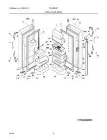 05 - Fresh Food Door parts for Frigidaire Refrigerator FGHB2866PE1 from AppliancePartsPros.com