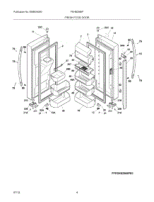 05 - Fresh Food Door parts for Frigidaire Refrigerator FGHB2866PE2 from AppliancePartsPros.com