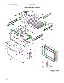 02 - Freezer Drawer, Baskets parts for Frigidaire Refrigerator FGHB2866PE3 from AppliancePartsPros.com