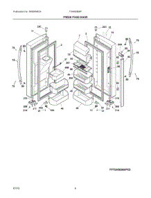 03 - Fresh Food Door parts for Frigidaire Refrigerator FGHB2866PE7A from AppliancePartsPros.com