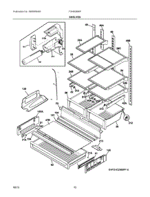 05 - Shelves parts for Frigidaire Refrigerator FGHB2866PEAA from AppliancePartsPros.com