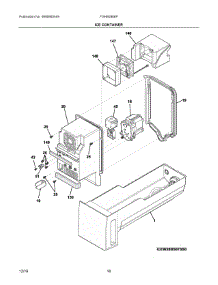 08 - Ice Container parts for Frigidaire Refrigerator FGHB2866PEHA from AppliancePartsPros.com