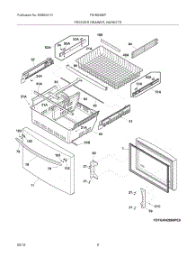 03 - Freezer Drawer, Baskets parts for Frigidaire Refrigerator FGHB2866PF1 from AppliancePartsPros.com