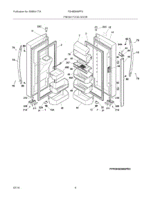 05 - Fresh Food Door parts for Frigidaire Refrigerator FGHB2866PF2 from AppliancePartsPros.com