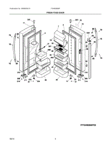 03 - Fresh Food Door parts for Frigidaire Refrigerator FGHB2866PF3 from AppliancePartsPros.com
