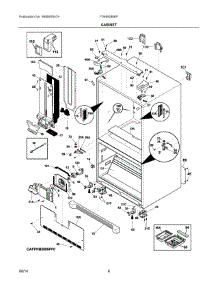 04 - Cabinet parts for Frigidaire Refrigerator FGHB2866PF3 from AppliancePartsPros.com