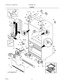 04 - Cabinet parts for Frigidaire Refrigerator FGHB2866PFAA from AppliancePartsPros.com