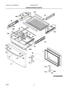 02 - Freezer Drawer, Baskets parts for Frigidaire Refrigerator FGHB2866PFDA from AppliancePartsPros.com