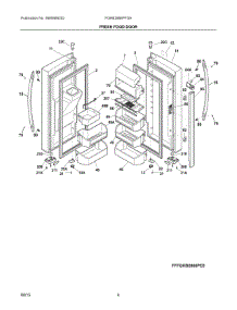 03 - Fresh Food Door parts for Frigidaire Refrigerator FGHB2866PFDA from AppliancePartsPros.com