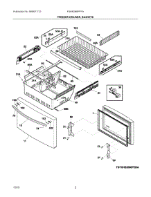 02 - Freezer Drawer, Baskets parts for Frigidaire Refrigerator FGHB2866PFFA from AppliancePartsPros.com