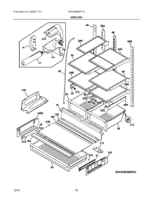 05 - Shelves parts for Frigidaire Refrigerator FGHB2866PFFA from AppliancePartsPros.com