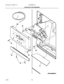 07 - Controls & Ice Dispenser parts for Frigidaire Refrigerator FGHB2866PFFA from AppliancePartsPros.com